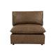 Cali Brown Leather Modular Armless Chair