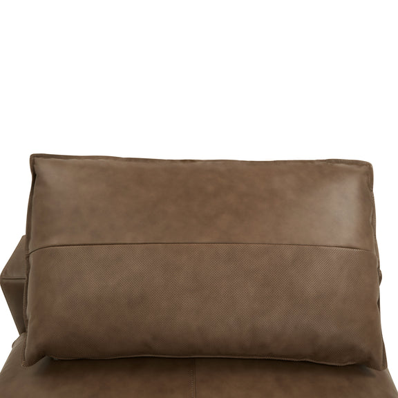 Cali Brown Leather Modular Armless Chair