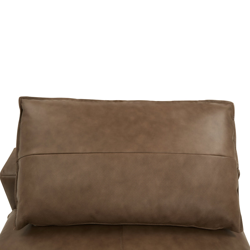 Cali Brown Leather Modular Armless Chair