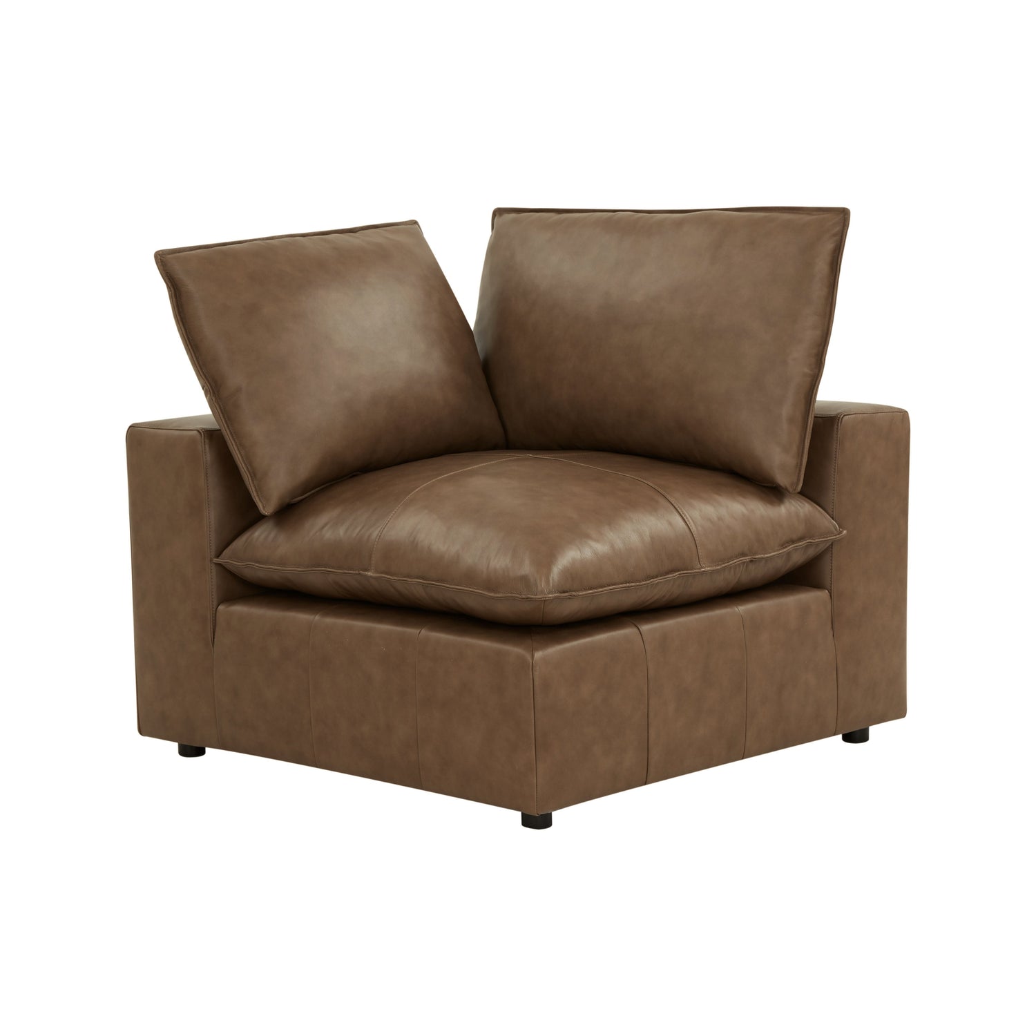 Cali Brown Leather Modular Corner Chair