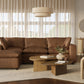 Cali 4-Piece Brown Leather Modular Sectional
