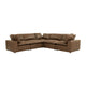 Cali 5-Piece Brown Leather Modular L-Sectional