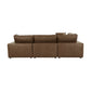 Cali 5-Piece Brown Leather Modular L-Sectional