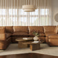 Cali 7-Piece Brown Leather Modular Large Chaise Sectional