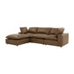 Cali 4-Piece Brown Leather Modular Sectional