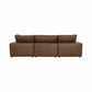 Cali 4-Piece Brown Leather Modular Sectional