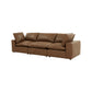 Cali 120" Brown Leather Modular Sofa