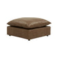 Cali Brown Leather Ottoman