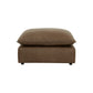Cali Brown Leather Ottoman