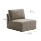 Willow Performance Velvet Modular Armless Chair - Taupe