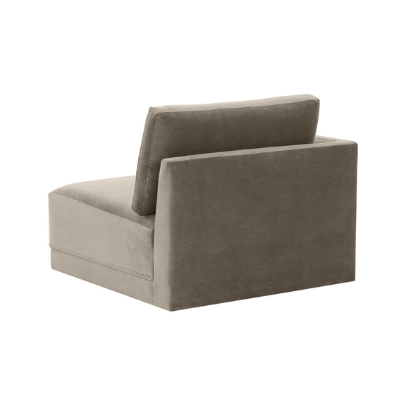 Willow Performance Velvet Modular LAF Corner Chair - Taupe