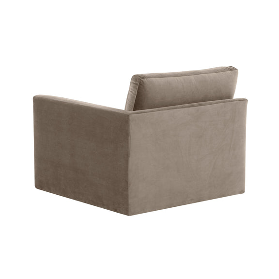 Willow Performance Velvet Modular RAF Corner Chair - Taupe