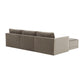 Willow 4-Piece Performance Velvet Modular Sectional - Taupe