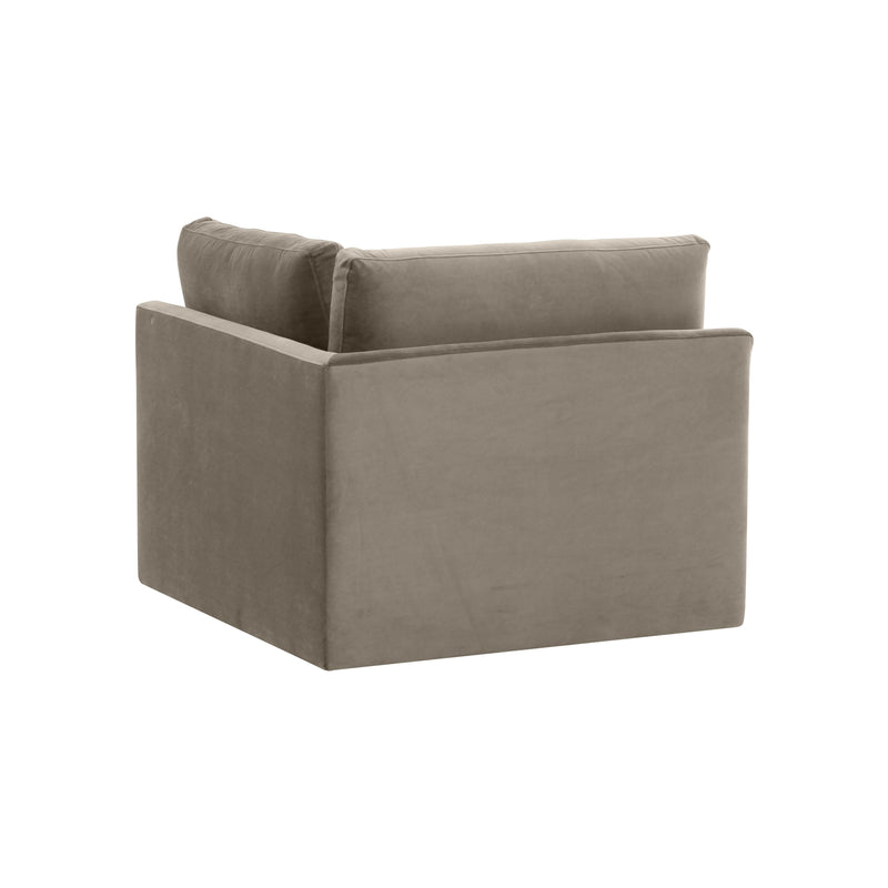 Willow Performance Velvet Modular Corner Chair - Taupe