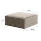 Willow Performance Velvet Modular Ottoman - Taupe
