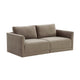Willow 74" Performance Velvet Modular Loveseat - Taupe