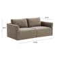 Willow 74" Performance Velvet Modular Loveseat - Taupe