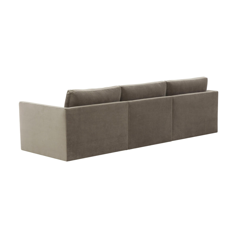 Willow 105" Performance Velvet Modular Sofa - Taupe