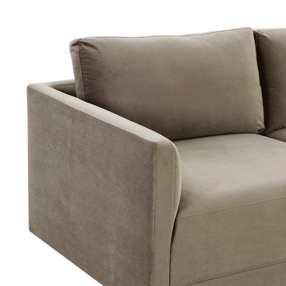 Willow 105" Performance Velvet Modular Sofa - Taupe