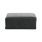 Willow Performance Velvet Modular Ottoman - Charcoal