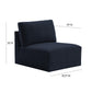 Willow Performance Velvet Modular Armless Chair - Navy