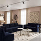 Willow Performance Velvet Modular LAF Corner Chair - Navy