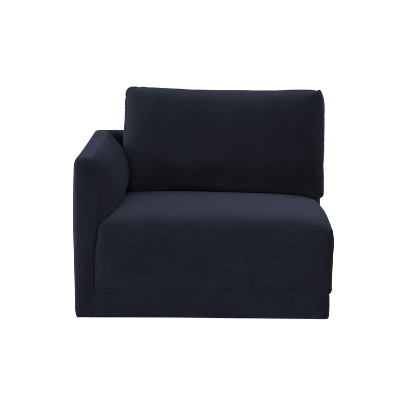 Willow Performance Velvet Modular LAF Corner Chair - Navy