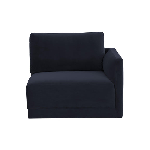 Willow Performance Velvet Modular RAF Corner Chair - Navy