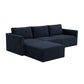 Willow 4-Piece Performance Velvet Modular Sectional - Navy