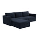 Willow 4-Piece Performance Velvet Modular Sectional - Navy