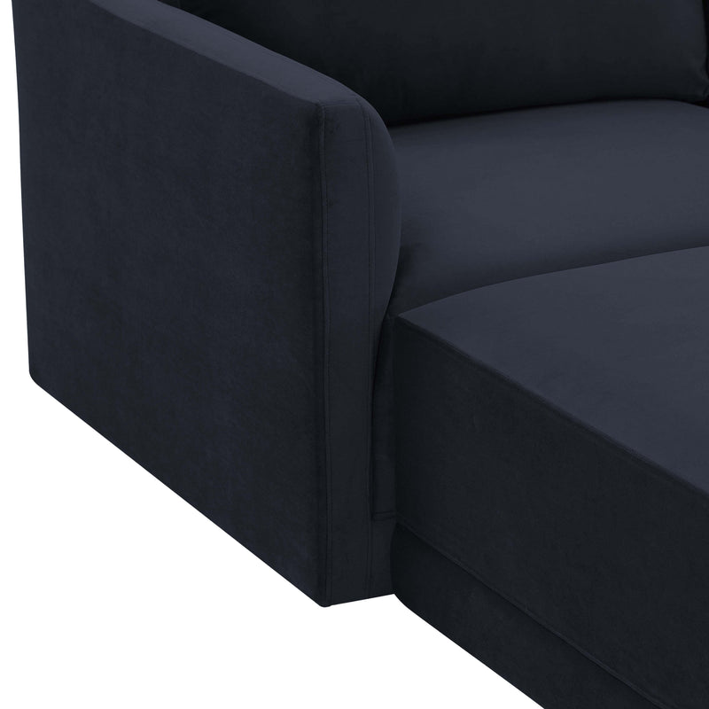 Willow 4-Piece Performance Velvet Modular Sectional - Navy