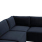 Willow 5-Piece Performance Velvet Modular L Sectional - Navy
