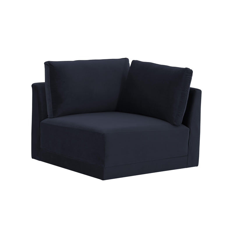 Willow Performance Velvet Modular Corner Chair - Navy