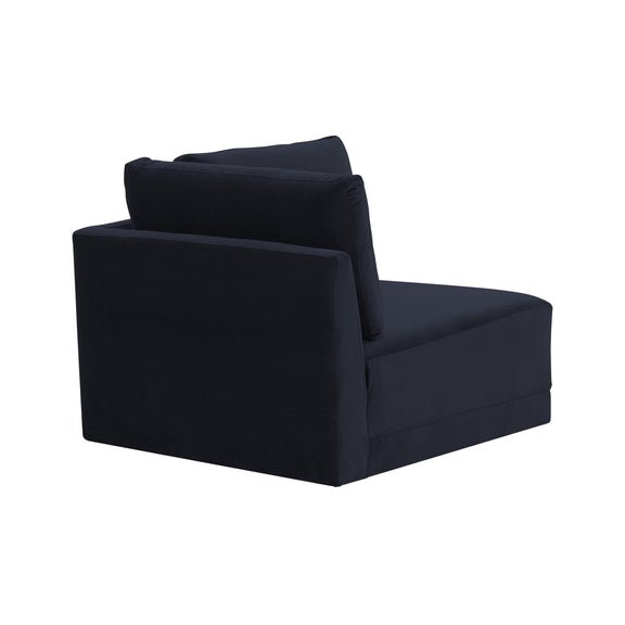 Willow Performance Velvet Modular Corner Chair - Navy