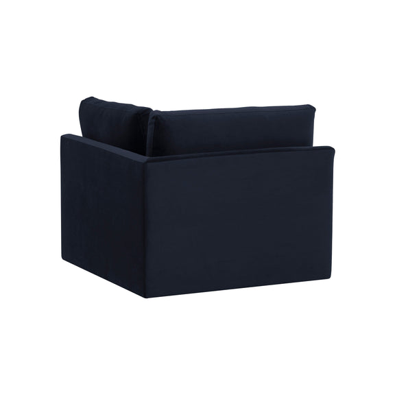 Willow Performance Velvet Modular Corner Chair - Navy