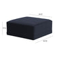Willow Performance Velvet Modular Ottoman - Navy