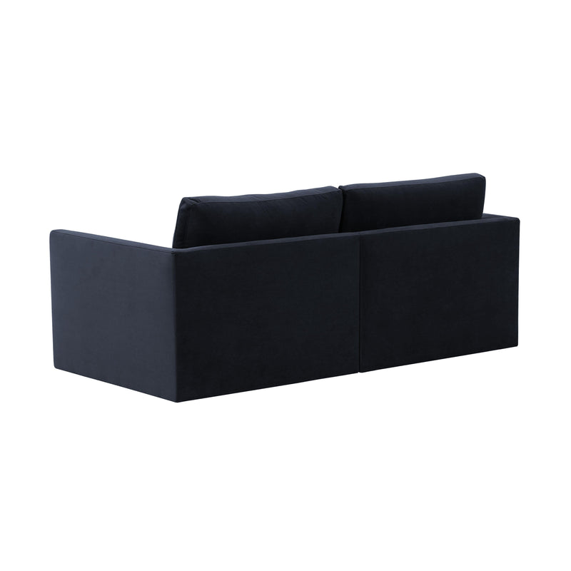Willow 74" Performance Velvet Modular Loveseat - Navy