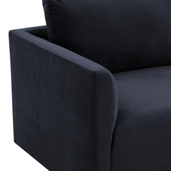 Willow 74" Performance Velvet Modular Loveseat - Navy