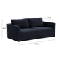 Willow 74" Performance Velvet Modular Loveseat - Navy