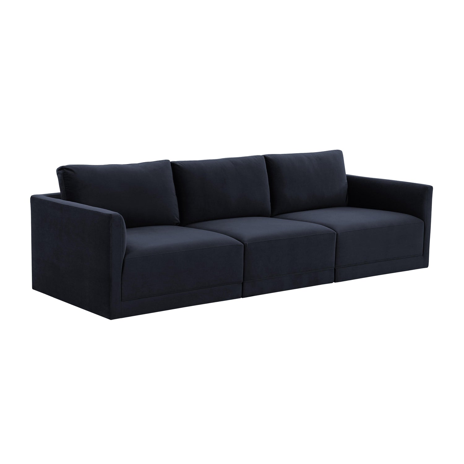 Willow 105" Performance Velvet Modular Sofa - Navy