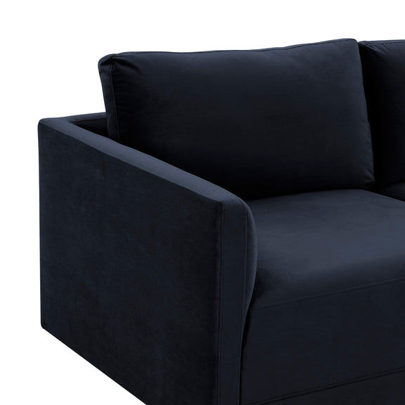 Willow 105" Performance Velvet Modular Sofa - Navy