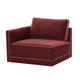 Willow Performance Velvet Modular LAF Corner Chair - Red