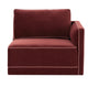 Willow Performance Velvet Modular RAF Corner Chair - Red