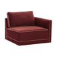 Willow Performance Velvet Modular RAF Corner Chair - Red