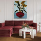 Willow 4-Piece Performance Velvet Modular Sectional - Red