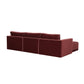 Willow 4-Piece Performance Velvet Modular Sectional - Red
