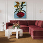 Willow 5-Piece Performance Velvet Modular Right Facing Sectional - Red