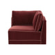 Willow Performance Velvet Modular Corner Chair - Red