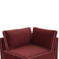 Willow Performance Velvet Modular Corner Chair - Red