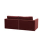Willow 74" Performance Velvet Modular Loveseat - Red